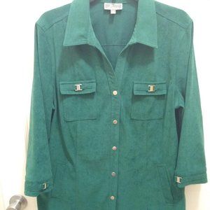 Suede Green Blouse/jacket (L)